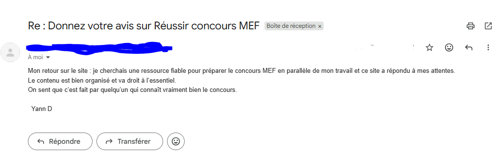 avis concours MEF